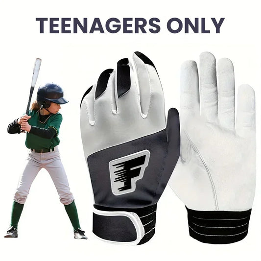 Kids Cabretta PU Leather Batting Gloves