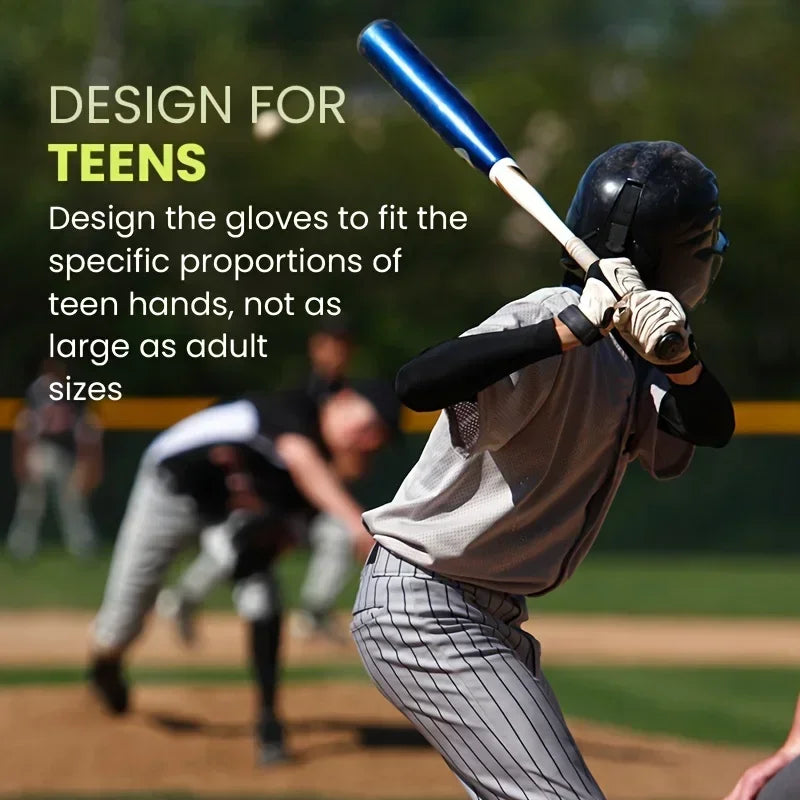 Kids Cabretta PU Leather Batting Gloves