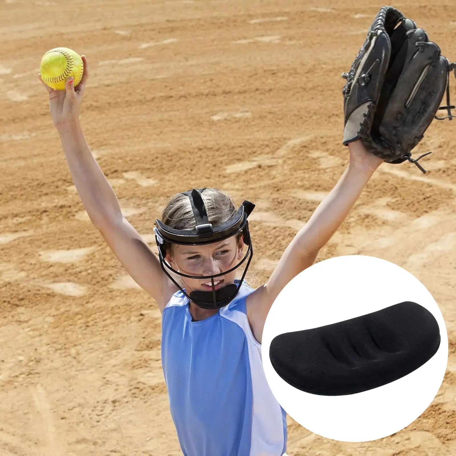 Softball Fielder's Facemask Chin Cup